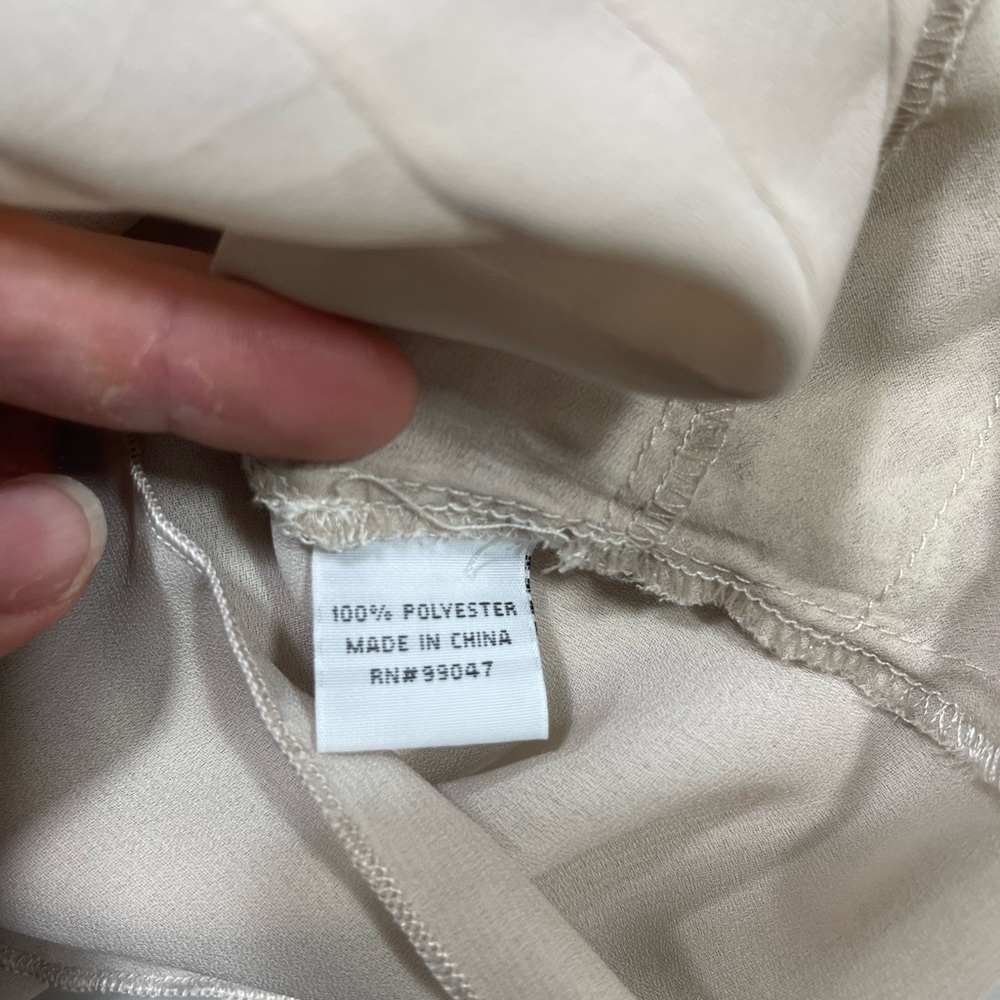 Jaipur sheer tan blouse women’s size M - Picture 13 of 14